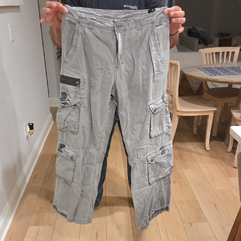 Zara Light Gray Cargo Pants